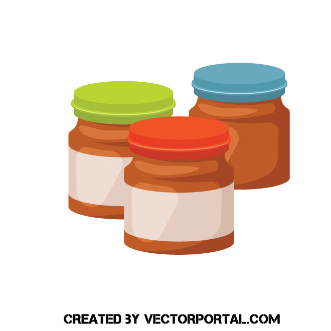 660x660 Jars Of Baby Food Vector Image