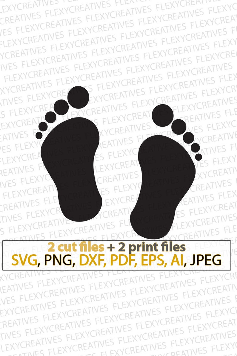 794x1191 Baby Footprints Baby Vector Prints Clipart Etsy