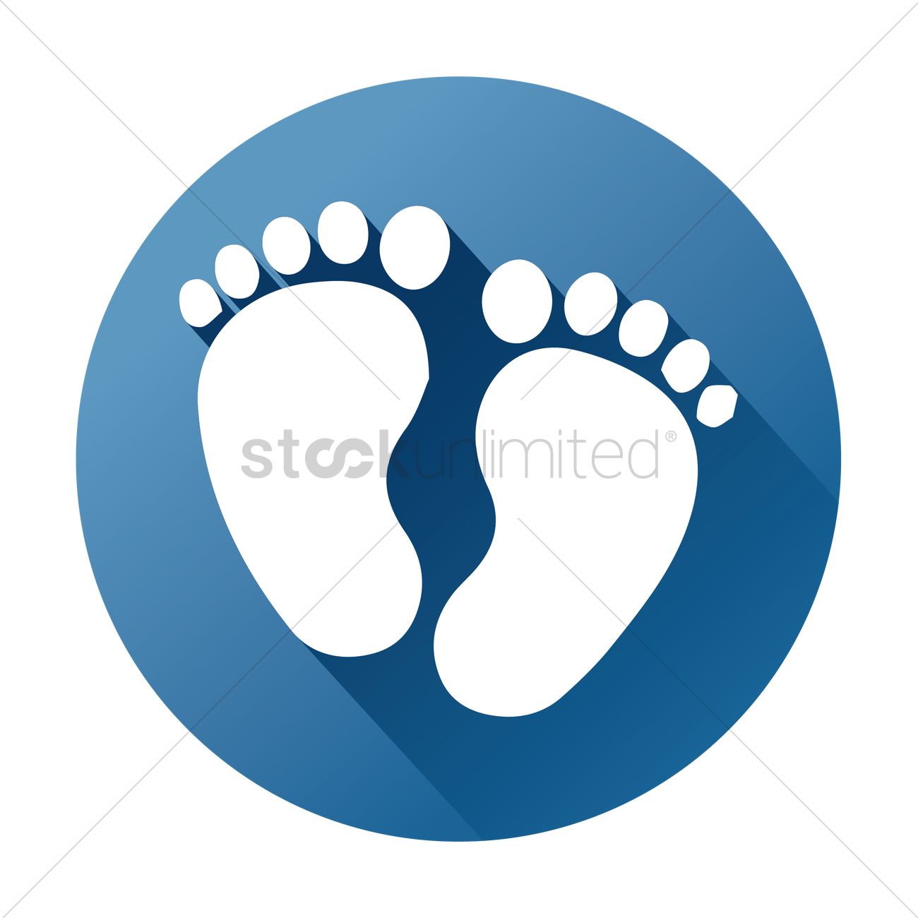 1300x1300 Baby Footprint Vector Image