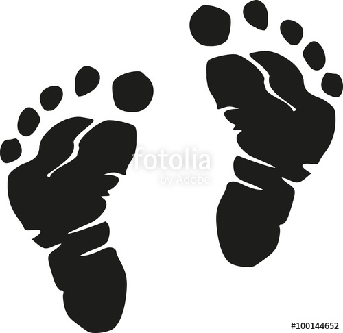 Baby Footprint Vector at Vectorified.com | Collection of Baby Footprint ...