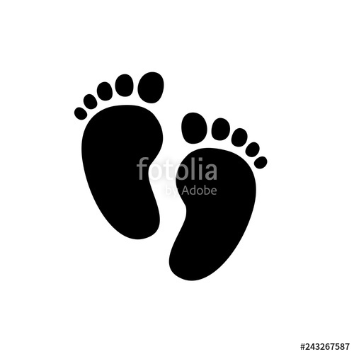 Baby Footprint Vector at Vectorified.com | Collection of Baby Footprint ...