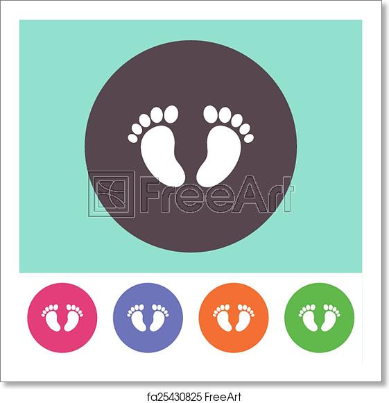 561x581 Free Art Print Of Baby Footprint Icon Vector Baby Footprint Icon