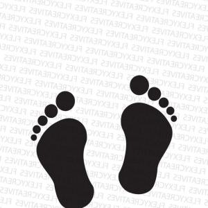 300x300 Stock Illustration Baby Footprints Vector Illustration Hoodamath