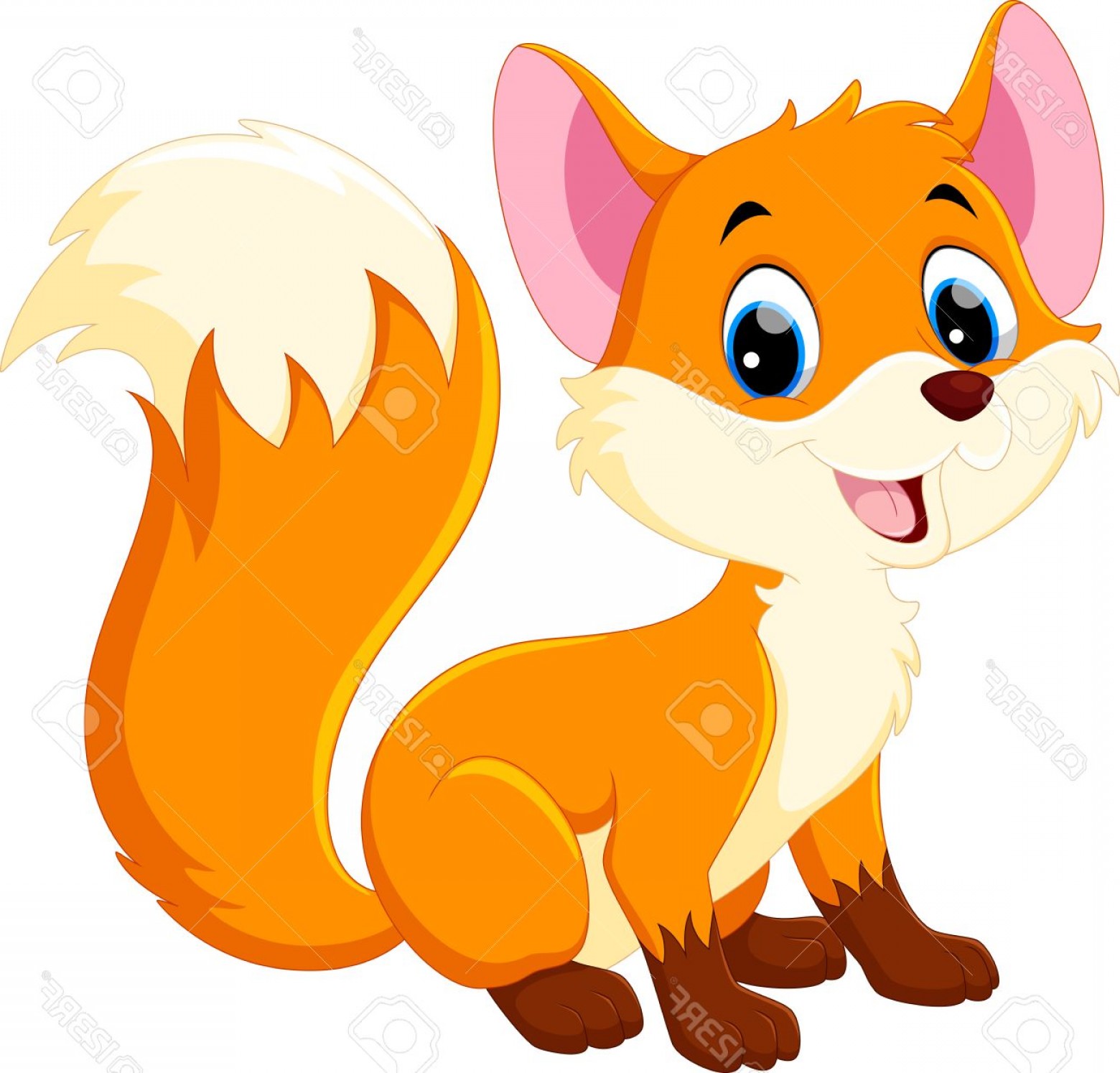 1560x1494 Photostock Vector Cute Baby Fox Cartoon Geekchicpro