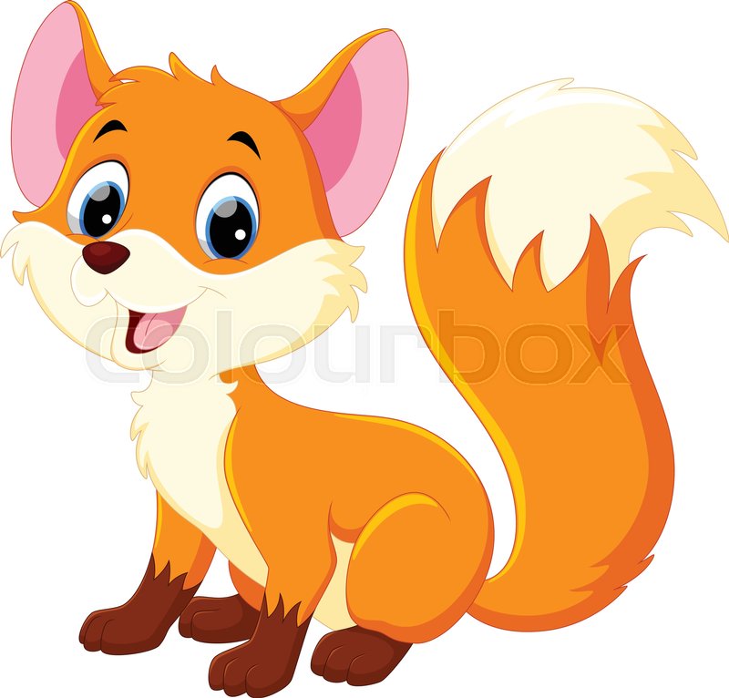 800x766 Vector Illustration Of Cute Baby Fox Stock Vector Colourbox