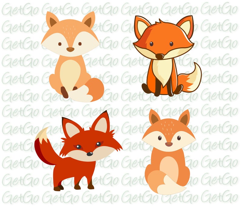 794x682 Baby Fox Vector Images Clipart Cricut Silhouette Cutting Etsy