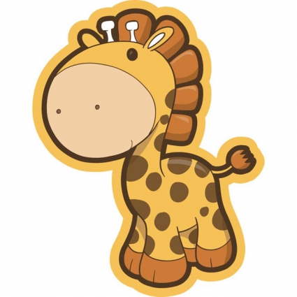 425x425 Cute Baby Giraffe Vector Free Vectors Ui Download
