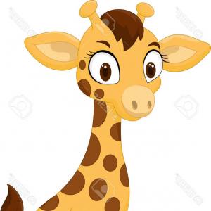 300x300 Photostock Vector Cartoon Baby Giraffe Sitting Catchsplace