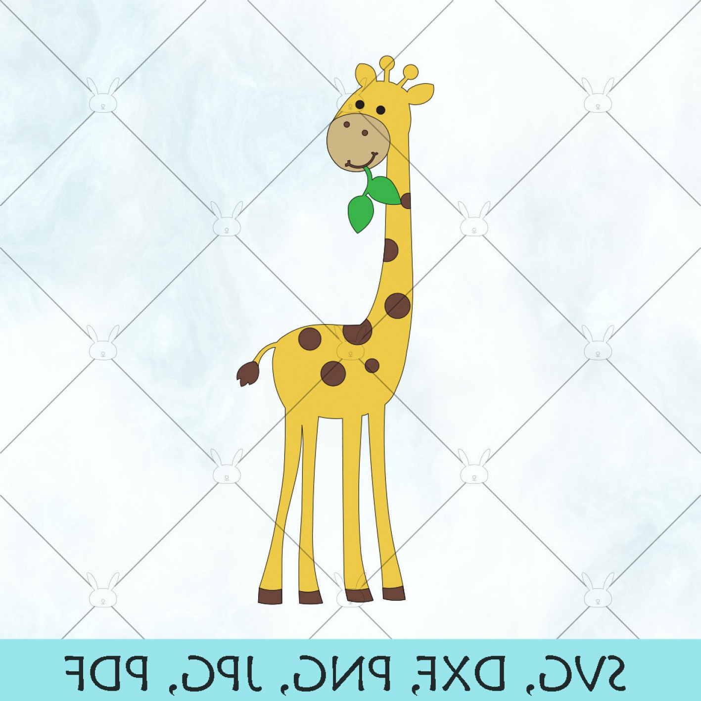 1417x1417 Baby Giraffe Silhouettes Vector Hoodamathrun