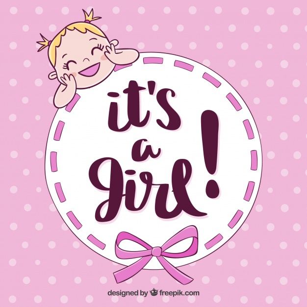 626x626 Cute Baby Girl Background In Hand Drawn Style Free Vector