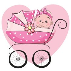 235x235 Cute Cartoon Baby Girl Vector Art Illustration Kartinki I