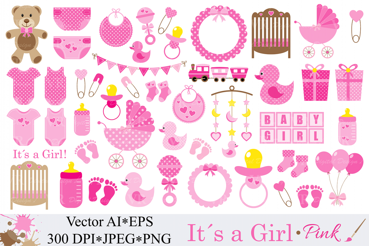 1200x800 Baby Girl Clipart Pink Baby Shower Clipart Nursery Clip Art