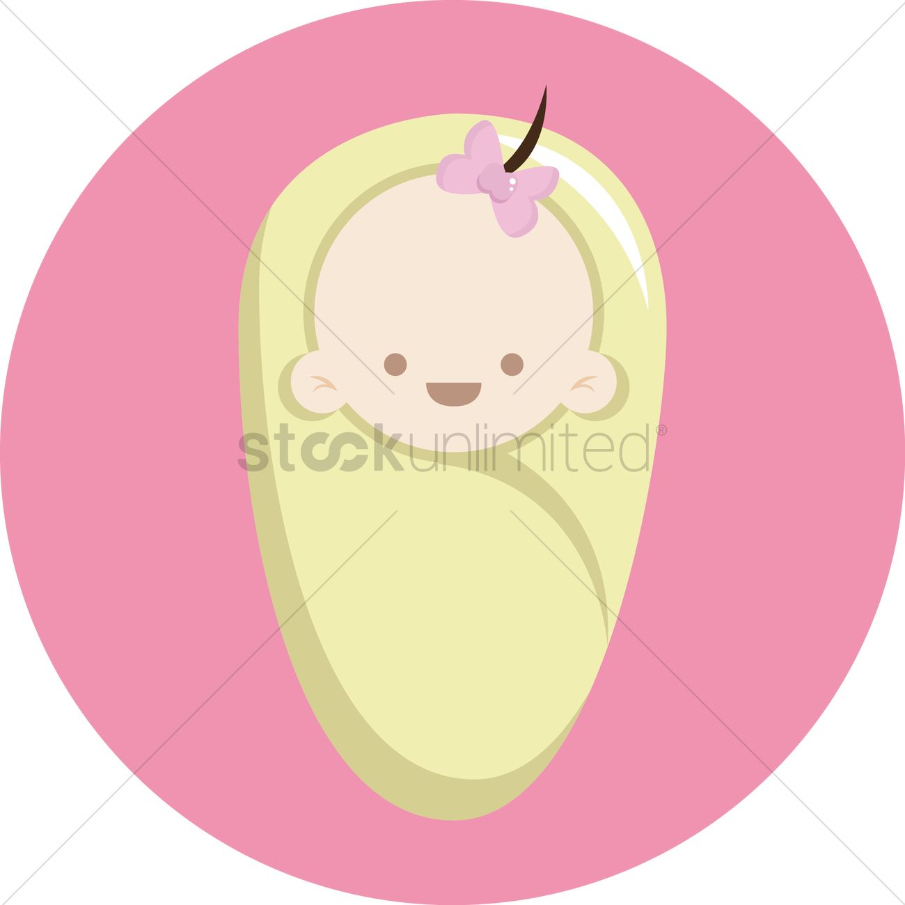 1300x1300 Free Baby Girl Vector Image