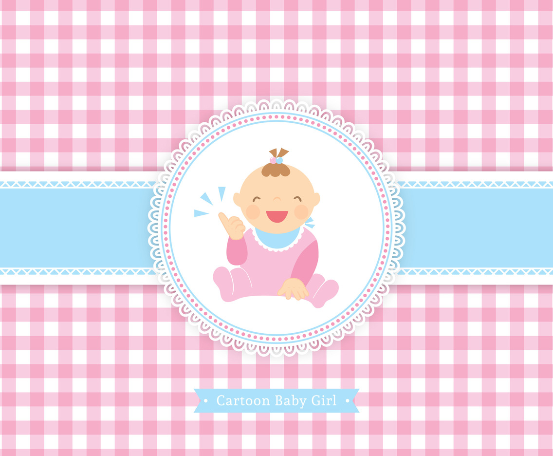 1136x936 Free Vector Baby Girl Cartoon Card Vector Art Graphics