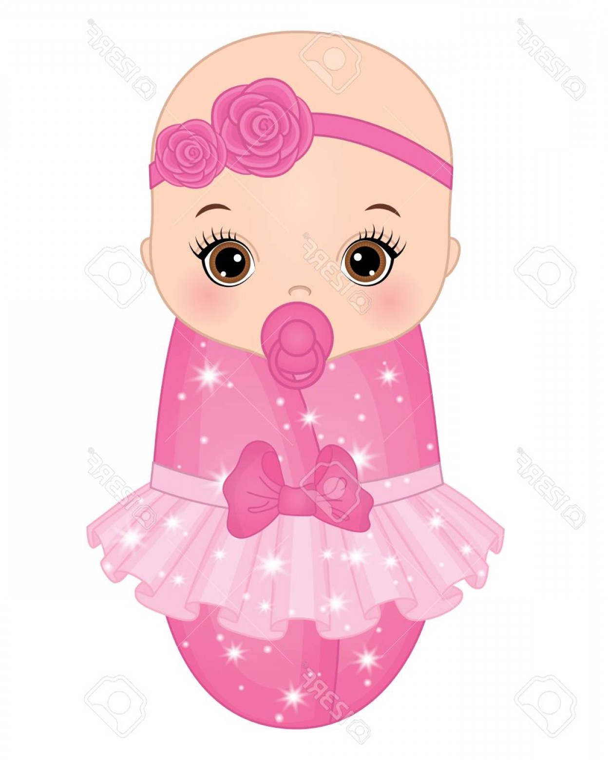 1248x1560 Photostock Vector Vector Cute Baby Girl Dressed As Princess Vector