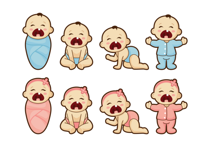 700x490 Crying Baby Cartoon Vector