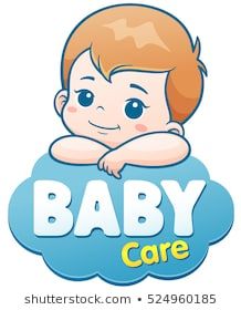 218x280 Vector Illustration Of Cartoon Cute Baby Baby Care Logo Concept