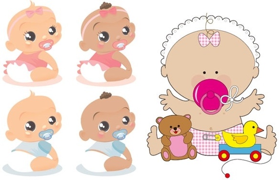 572x368 Baby Girl Vector Free Vector Download