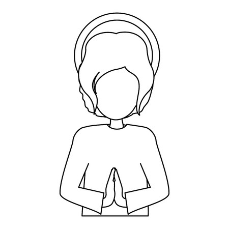 450x450 Silhouette Half Body Picture Baby Jesus Vector Illustration