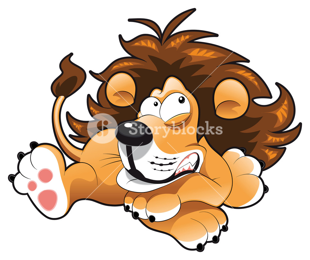 1000x838 Baby Lion Funny Cartoon And Vector Character Royalty Free Stock