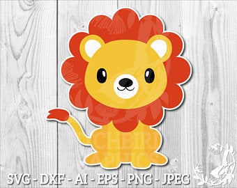340x270 Cute Lion Vector Etsy
