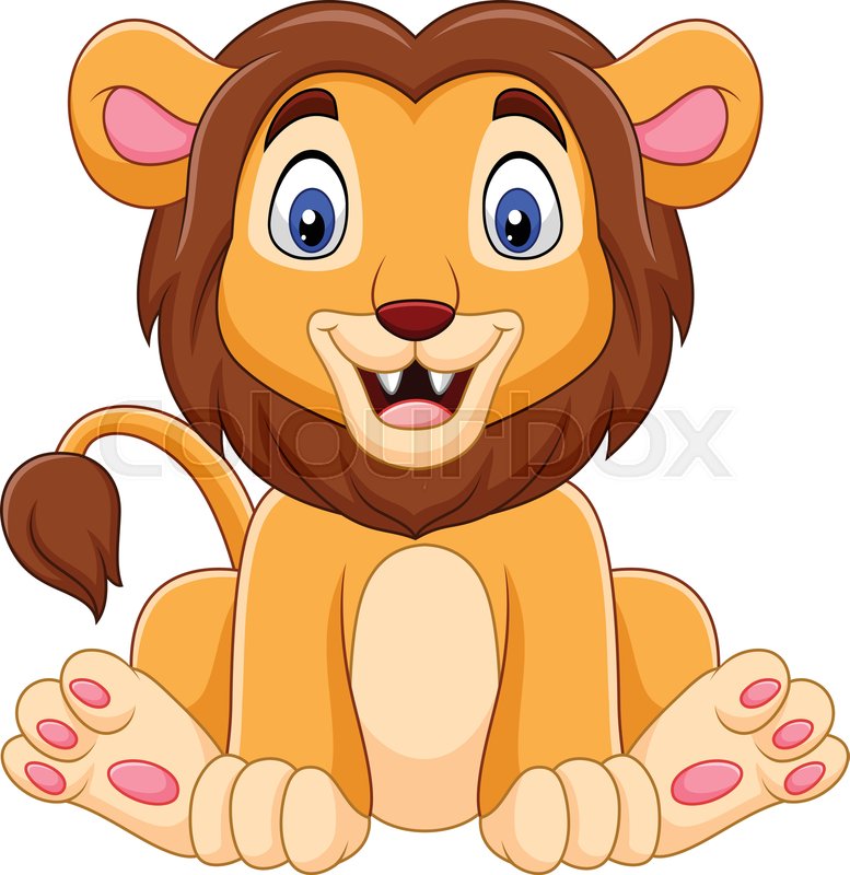 777x800 Vector Illustration Of Cute Baby Lion Stock Vector Colourbox