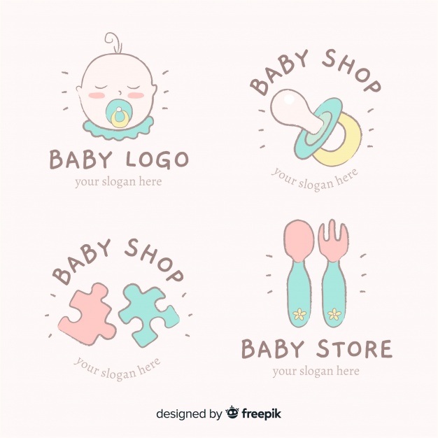 Flat Baby Logo Vector Free Download 626x626 Flat Baby Logo Vector Free Download