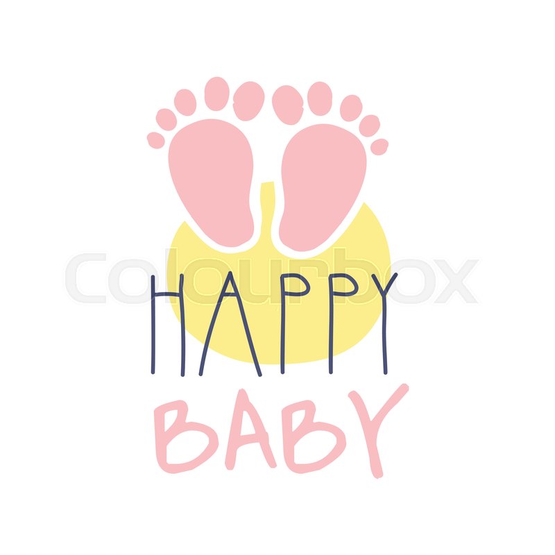 Happy Baby Logo Colorful Hand Drawn Stock Vector Colourbox 800x800 Happy Baby Logo Colorful Hand Drawn Stock Vector Colourbox