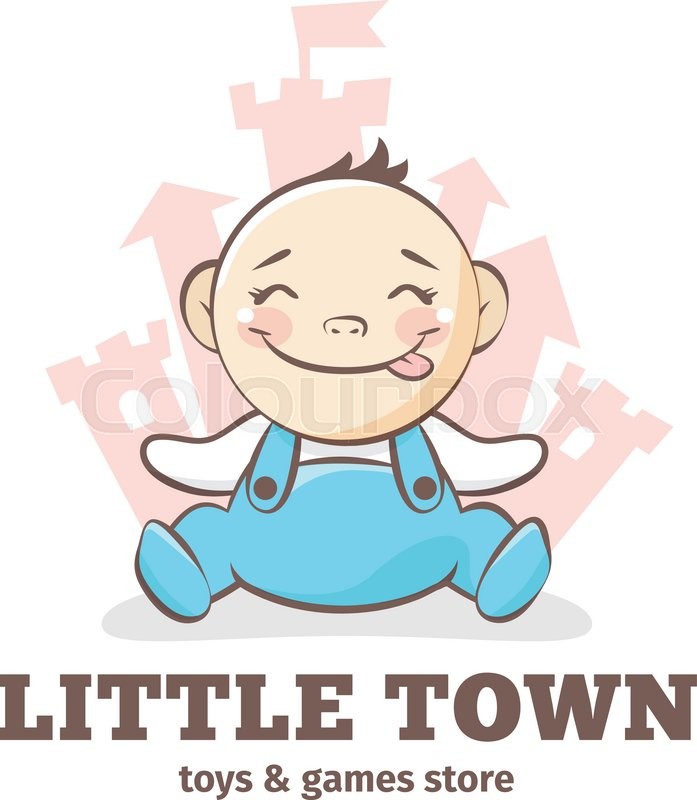 Vector Cute Baby Logo In Sketch Style Stock Vector Colourbox 697x800 Vector Cute Baby Logo In Sketch Style Stock Vector Colourbox