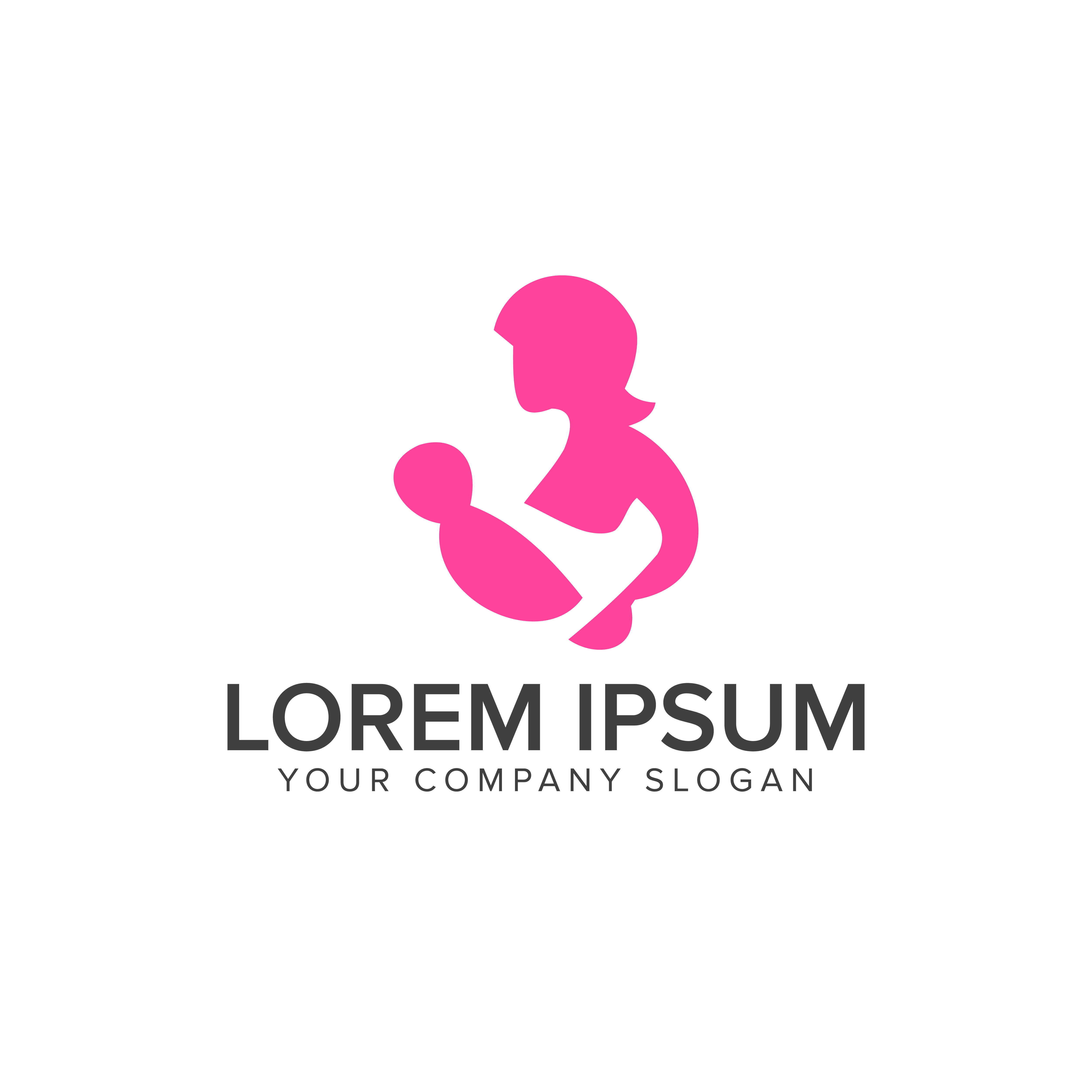 5000x5000 Family Care Logo Mom And Baby Logo Design Concept Template