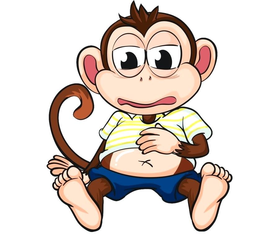 900x760 Baby Cartoon Monkey