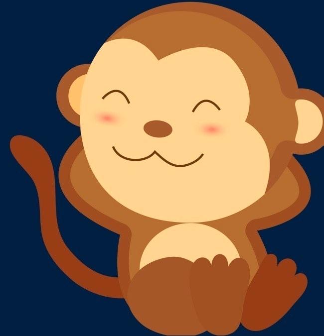 650x675 Cartoon Baby Monkeys