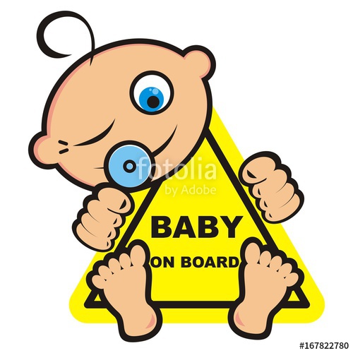 500x500 Baby On Board, Vector Icon, Banner Stock Image And Royalty Free