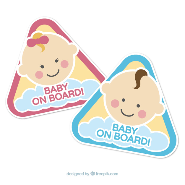626x626 Baby On Board Signs Vector Free Download