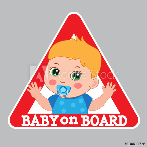 500x500 Baby Boy On Board Vector Illustration Baby On Board Sign Car