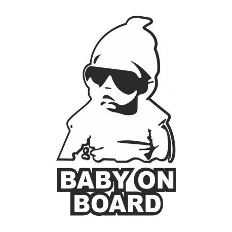 458x458 Baby On Board Sticker Free Vector