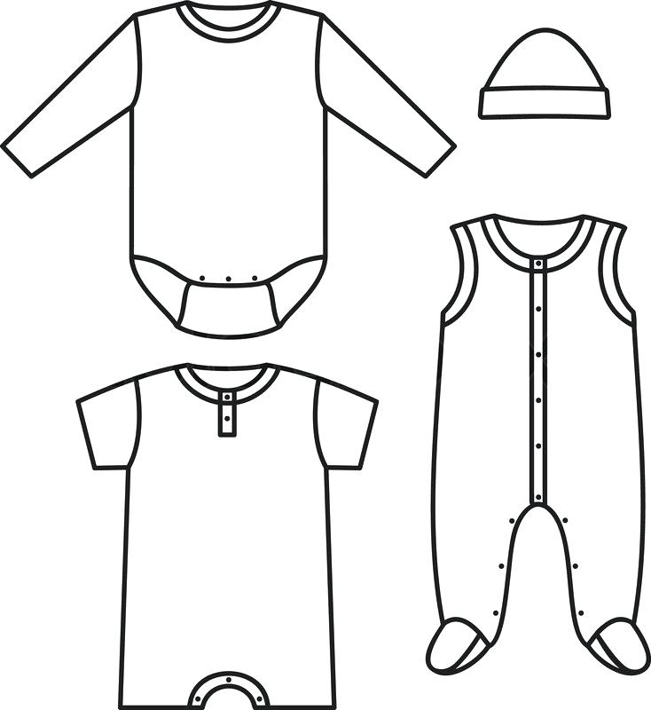 Set Of The Baby Clothes Vector Illustration Stock Free Onesie Card 734x800 Set Of The Baby Clothes Vector Illustration Stock Free Onesie Card