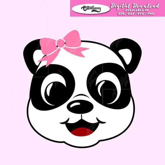Cute Little Panda With Ribbon Panda Vector Baby Etsy 570x570 Cute Little Panda With Ribbon Panda Vector Baby Etsy