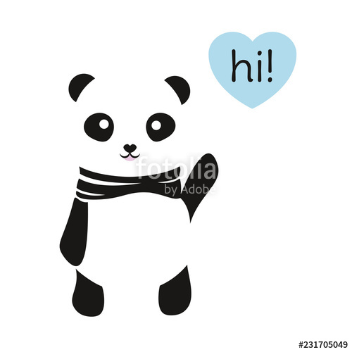 Cute Panda Vector Cute Baby Panda Minimalist Illustration Stock 500x500 Cute Panda Vector Cute Baby Panda Minimalist Illustration Stock