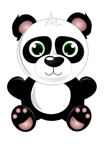 Baby Panda Vector 353x500 Baby Panda Vector