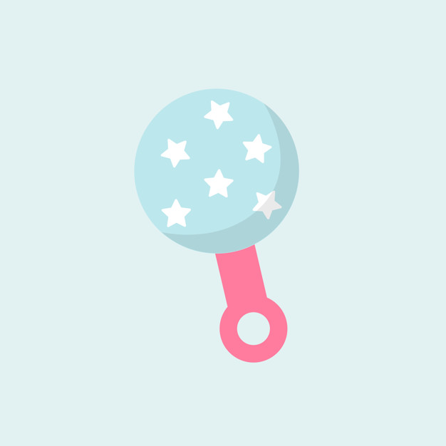 626x626 Blue Baby Rattle Vector Free Download
