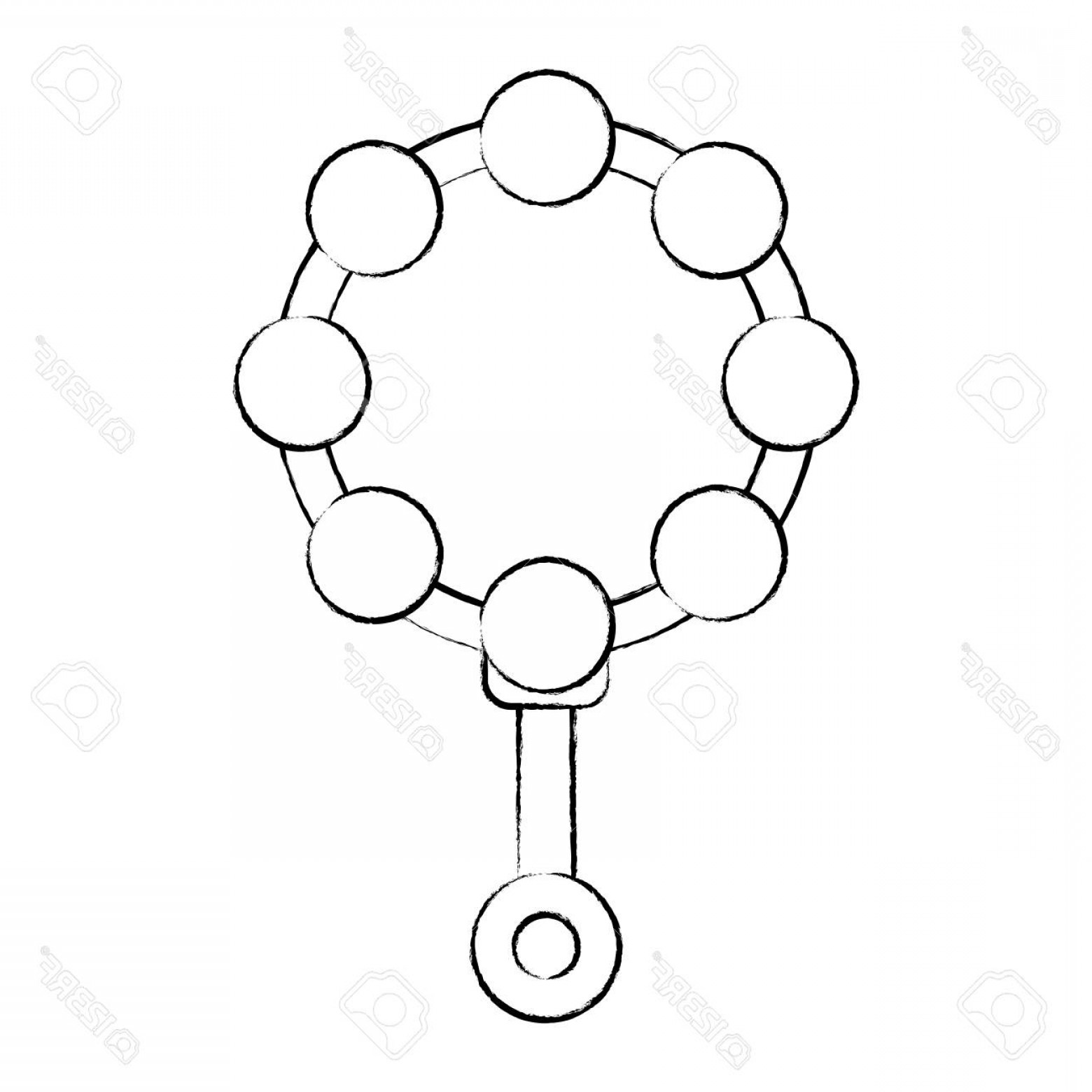 1560x1560 Photostock Vector Baby Rattle Toy Over White Background Vector