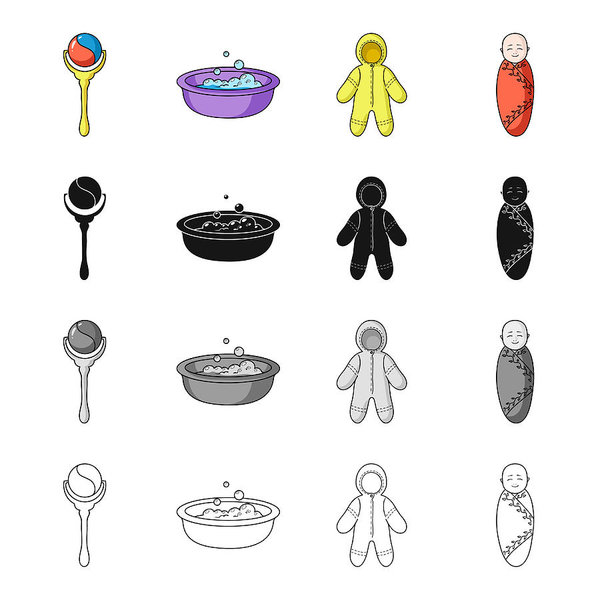 600x600 Baby Rattle, Bowl For Washing, Overalls, Baby In A Diaper Baby