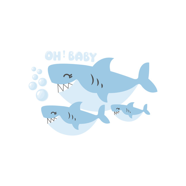 Shark And Baby Shark Vector Premium Download 626x626 Shark And Baby Shark Vector Premium Download