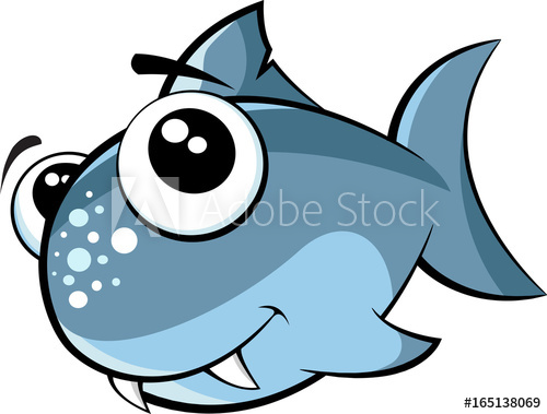 Vector Illustration Of A Small Monster Cute Baby Shark 500x379 Vector Illustration Of A Small Monster Cute Baby Shark