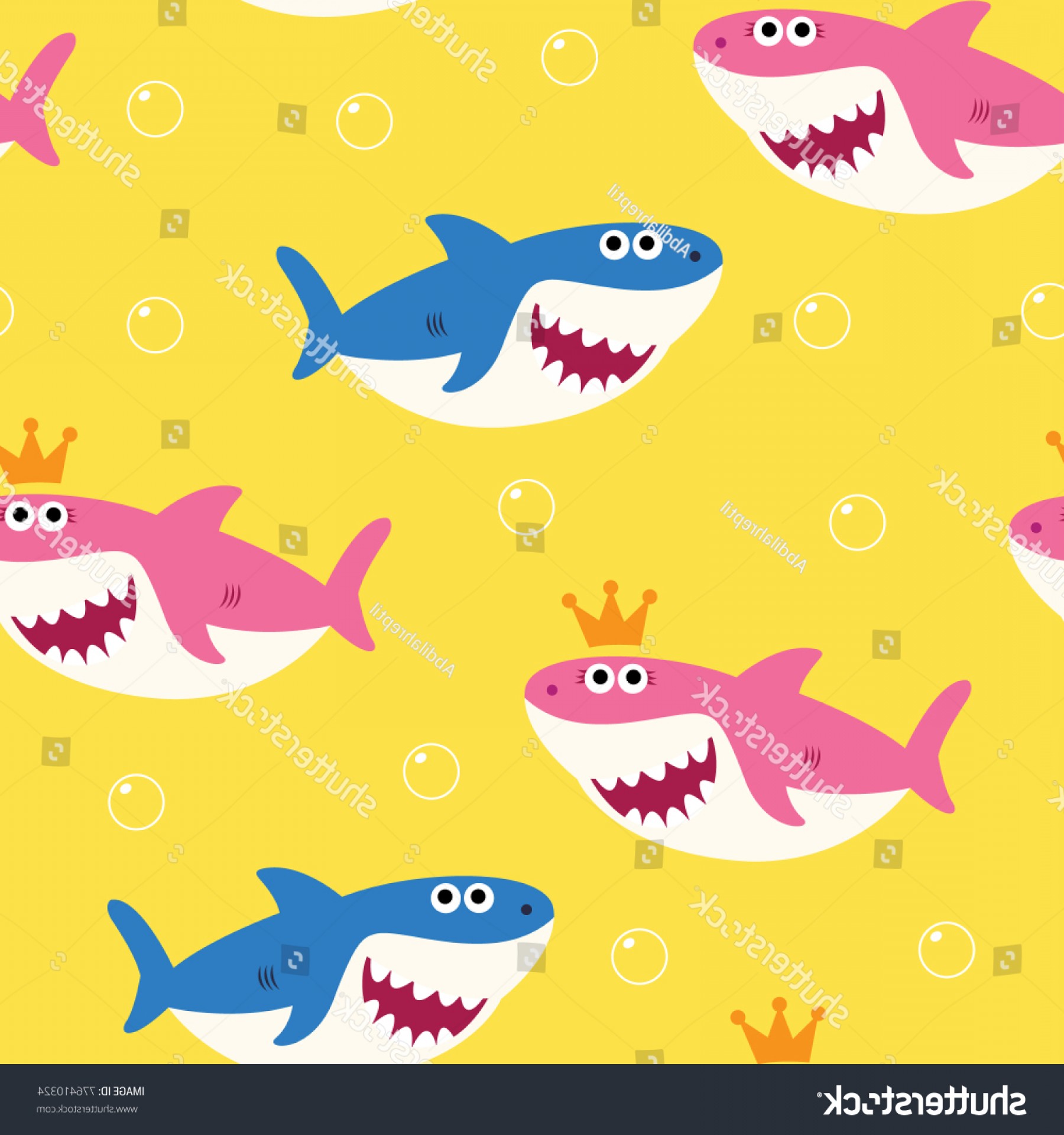 Baby Shark Seamless Pattern Vector Drawing Soidergi 1800x1920 Baby Shark Seamless Pattern Vector Drawing Soidergi