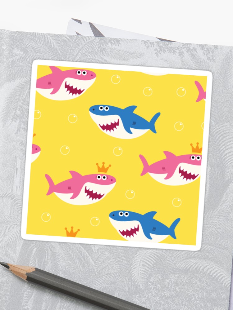 Baby Shark Seamless Pattern Vector Drawing Cute For Kids Sticker 750x1000 Baby Shark Seamless Pattern Vector Drawing Cute For Kids Sticker
