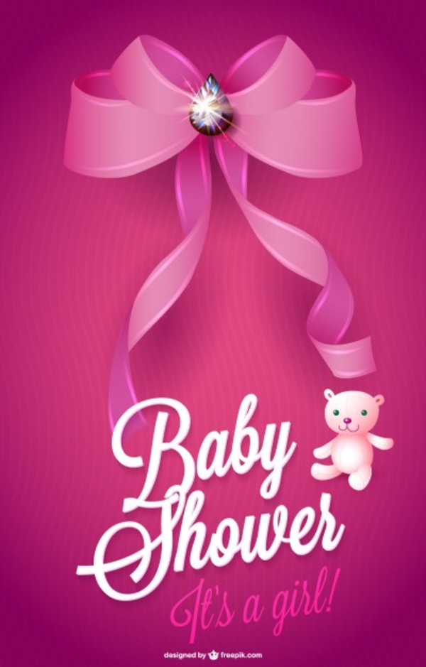 Free Baby Shower Card Free Vector 600x939 Free Baby Shower Card Free Vector