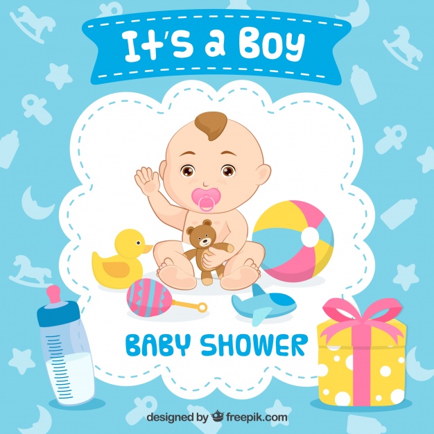 It's A Boy Baby Shower Background Vector Free Download 626x626 It's A Boy Baby Shower Background Vector Free Download