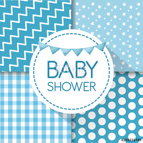 Baby Shower Card Labels Stars Stripes Square Background Blue 500x500 Baby Shower Card Labels Stars Stripes Square Background Blue